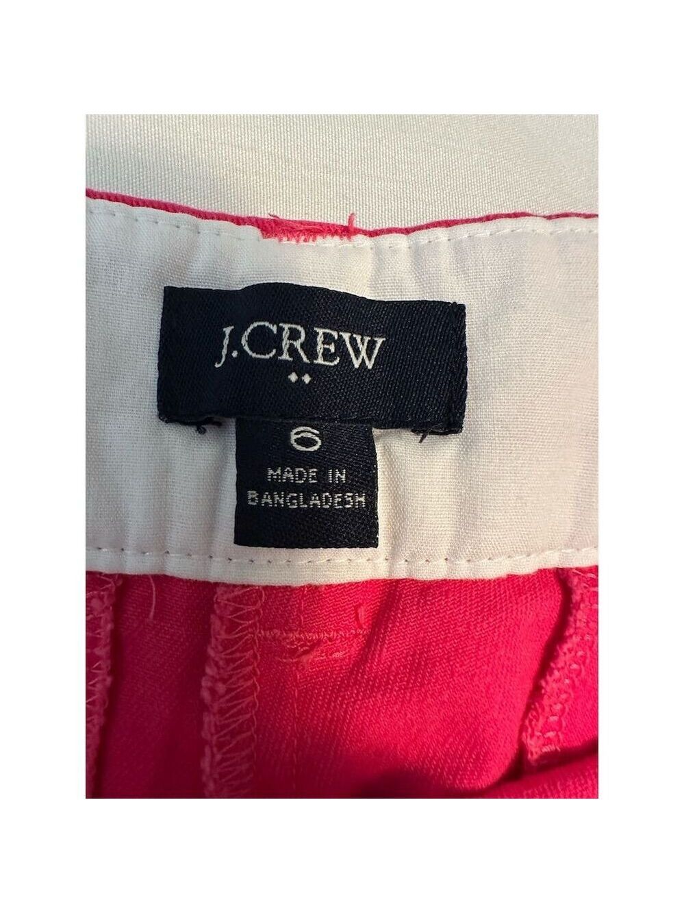J. Crew Women's Pink Chino Shorts Size 6 Mid Rise Classic Fit - Picture 4 of 7